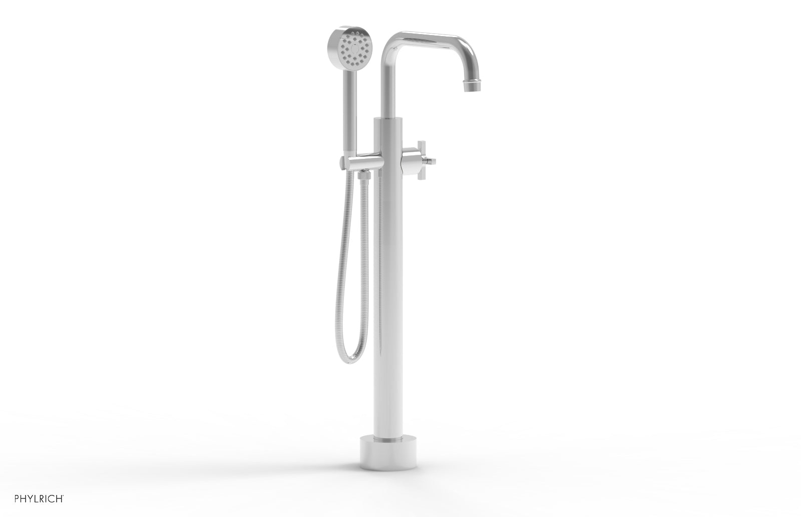polished chrome tub filler