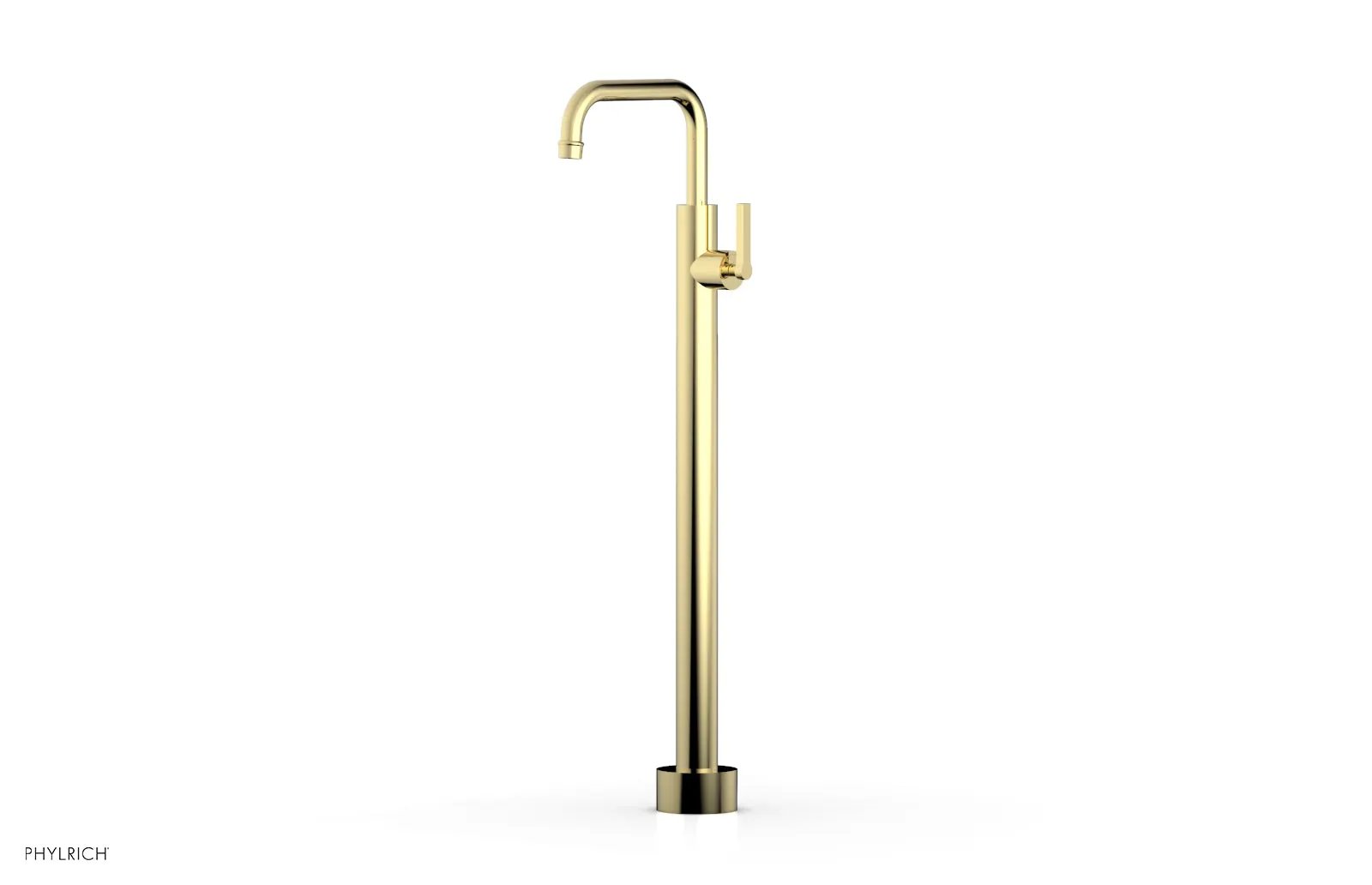 Phylrich HEX MODERN Tall Floor Mount Tub Filler - Lever Handle by Phylrich