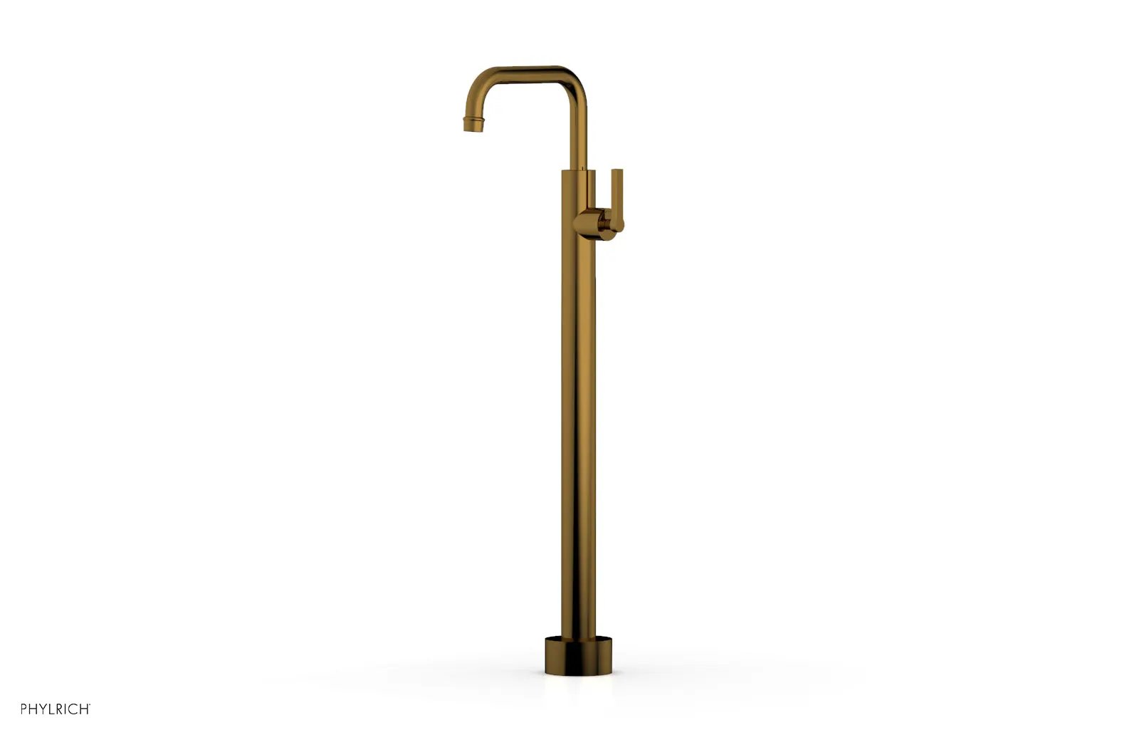 Phylrich HEX MODERN Tall Floor Mount Tub Filler - Lever Handle by Phylrich