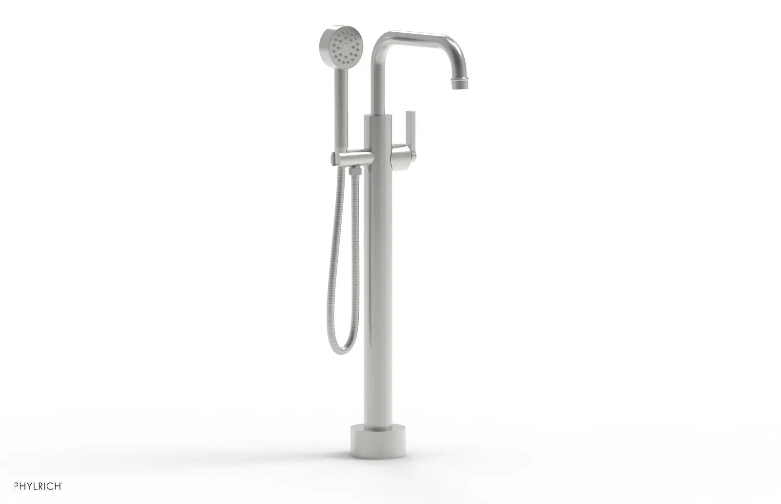 Phylrich HEX MODERN Low Floor Mount Tub Filler - Lever Handle with Hand Shower by Phylrich