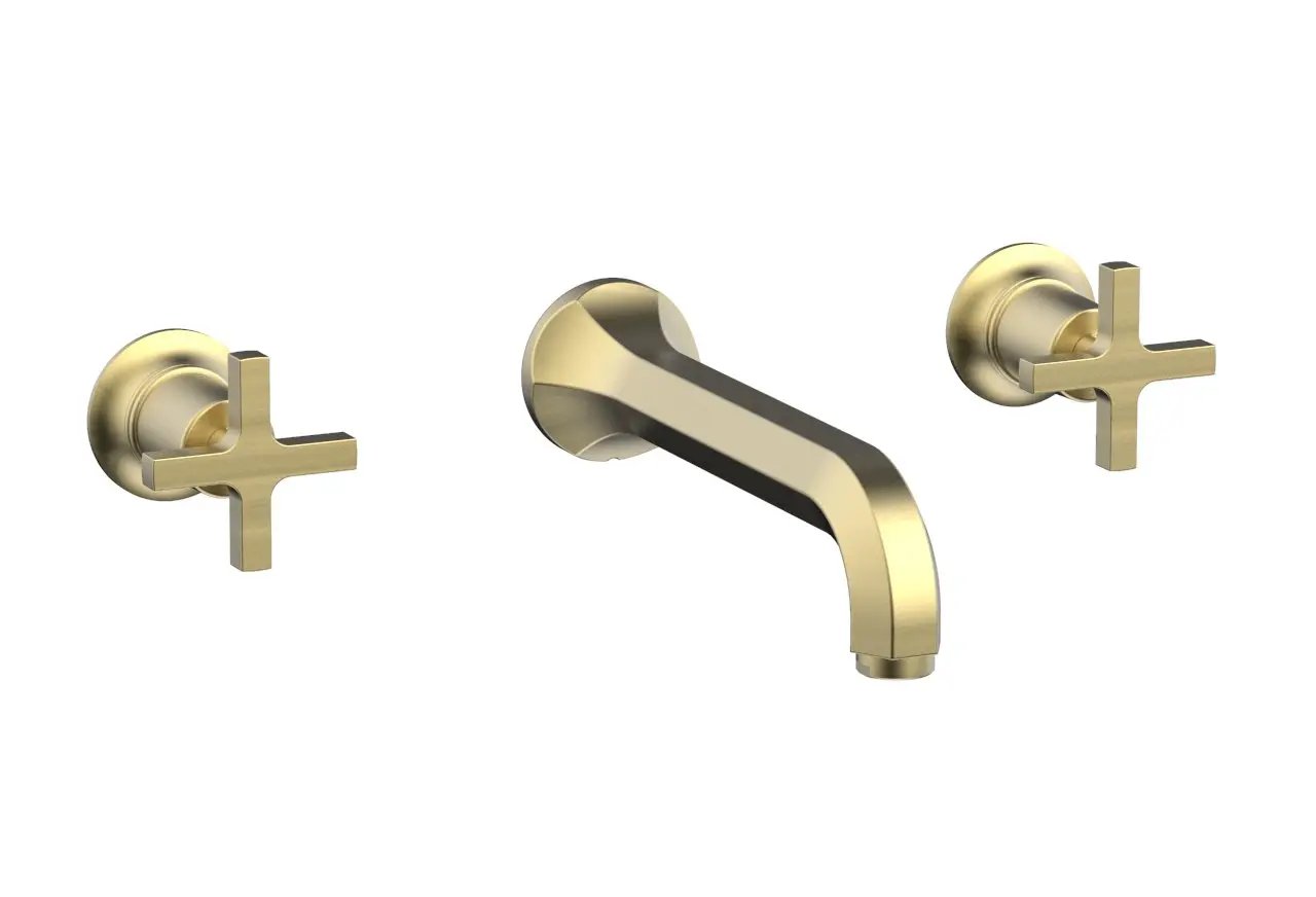 Phylrich HEX MODERN Wall Tub Set - Cross Handles by Phylrich