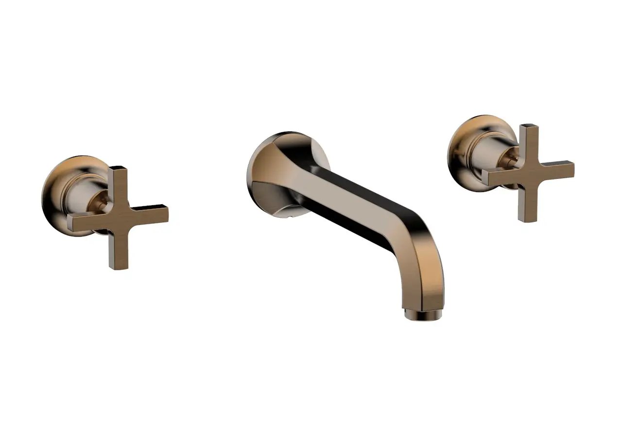 Phylrich HEX MODERN Wall Tub Set - Cross Handles by Phylrich
