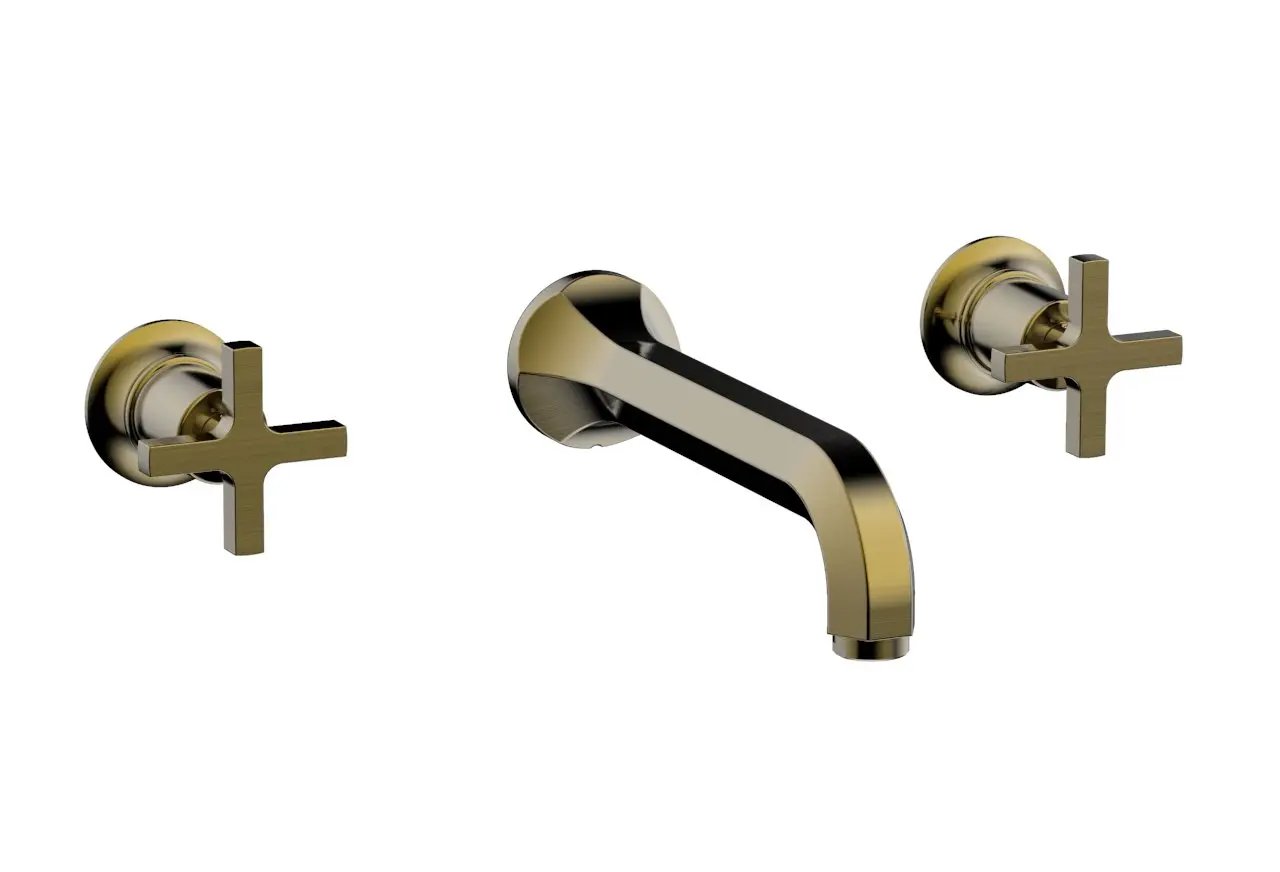 Phylrich HEX MODERN Wall Tub Set - Cross Handles by Phylrich