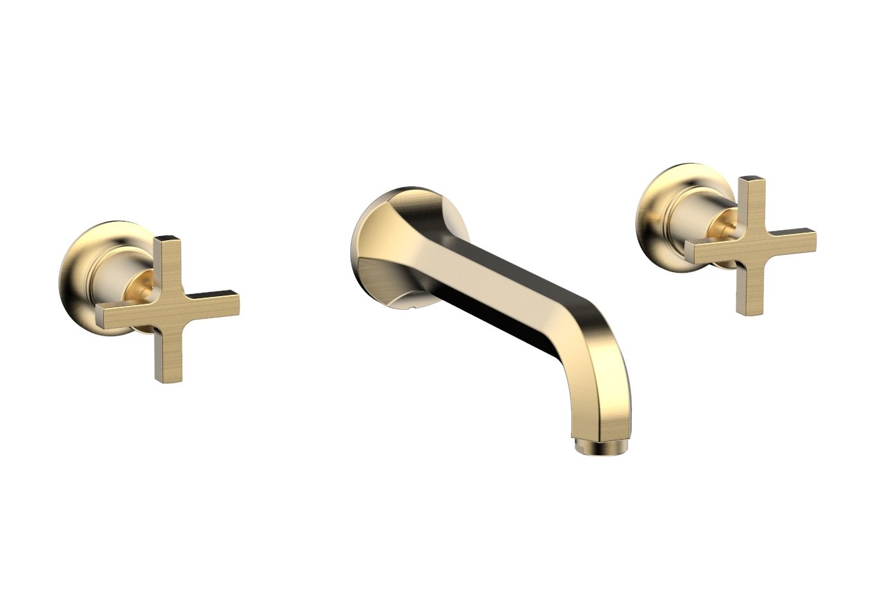Phylrich HEX MODERN Wall Tub Set - Cross Handles by Phylrich