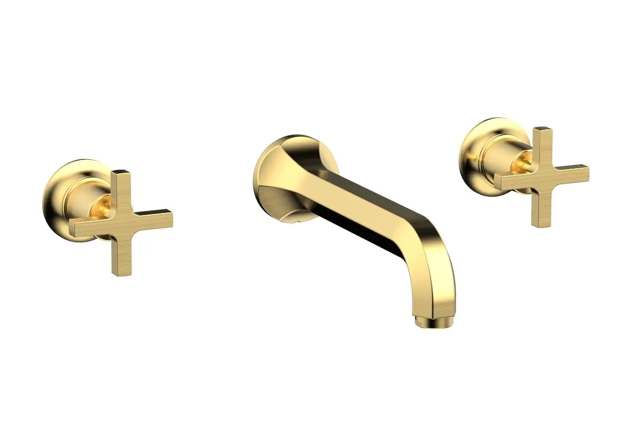 Phylrich HEX MODERN Wall Tub Set - Cross Handles by Phylrich
