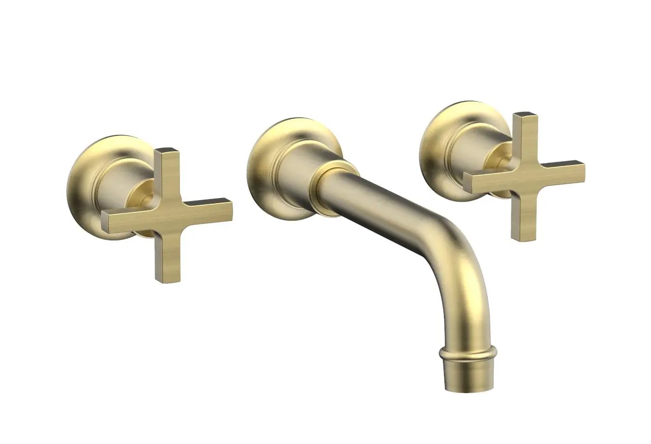Phylrich HEX MODERN Wall Tub Set - Cross Handles by Phylrich