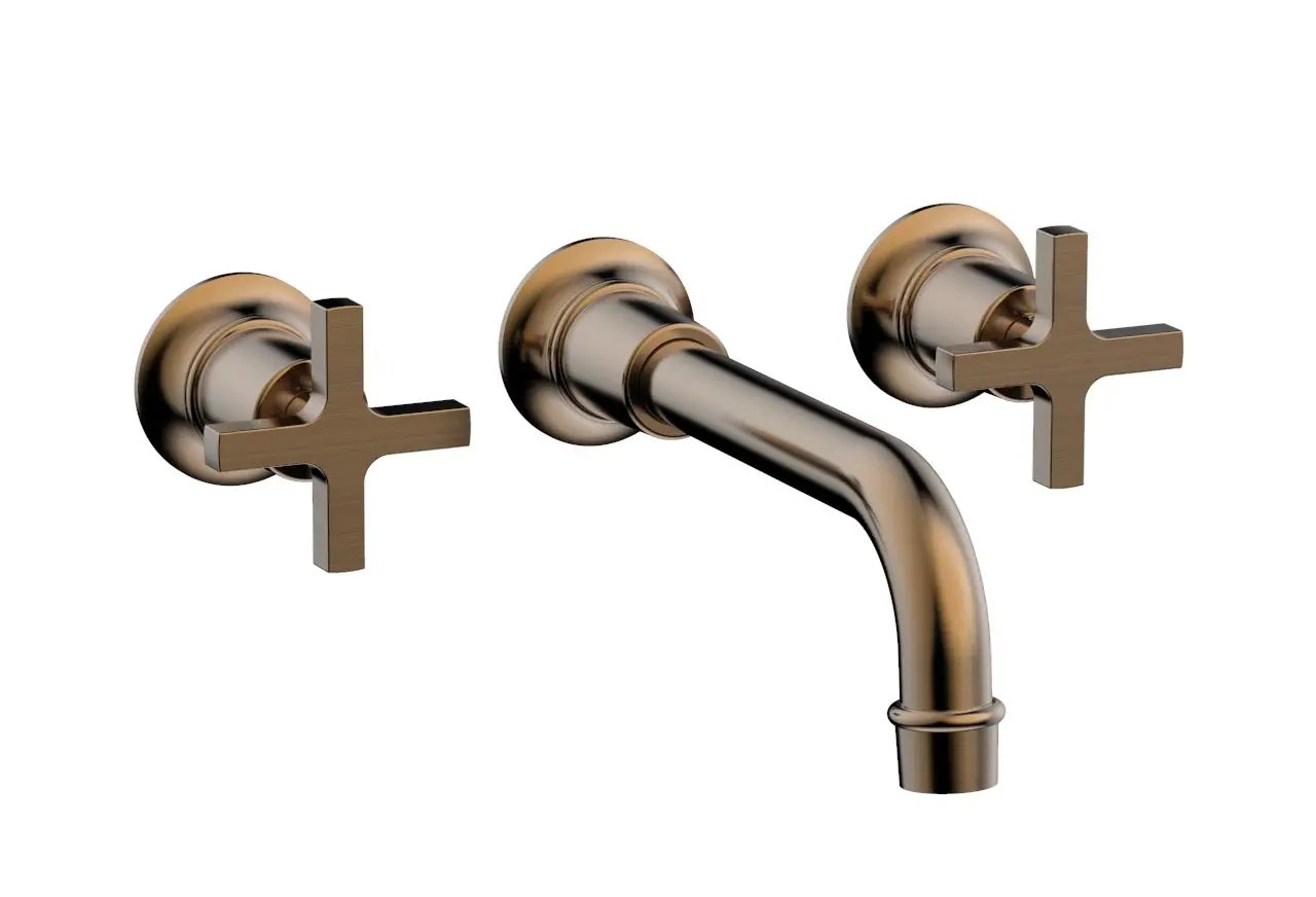 Phylrich HEX MODERN Wall Tub Set - Cross Handles by Phylrich