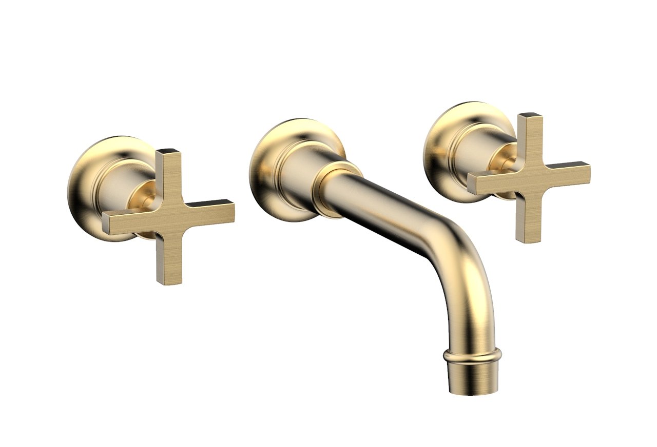 Phylrich HEX MODERN Wall Tub Set - Cross Handles by Phylrich