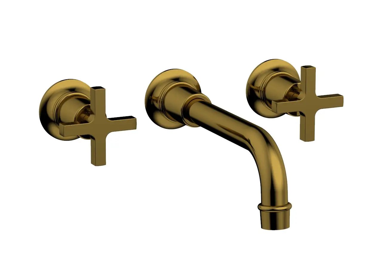 Phylrich HEX MODERN Wall Tub Set - Cross Handles by Phylrich