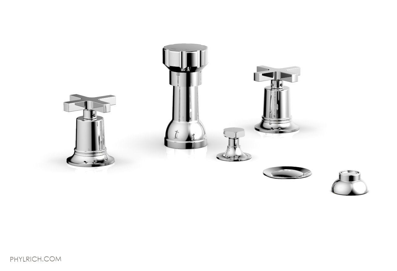polished chrome bidet set