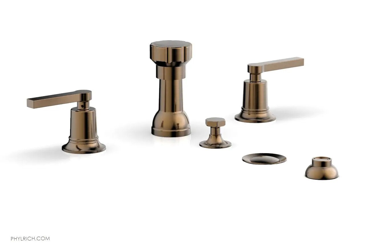 Phylrich HEX MODERN Four Hole Bidet Set - Lever Handles by Phylrich