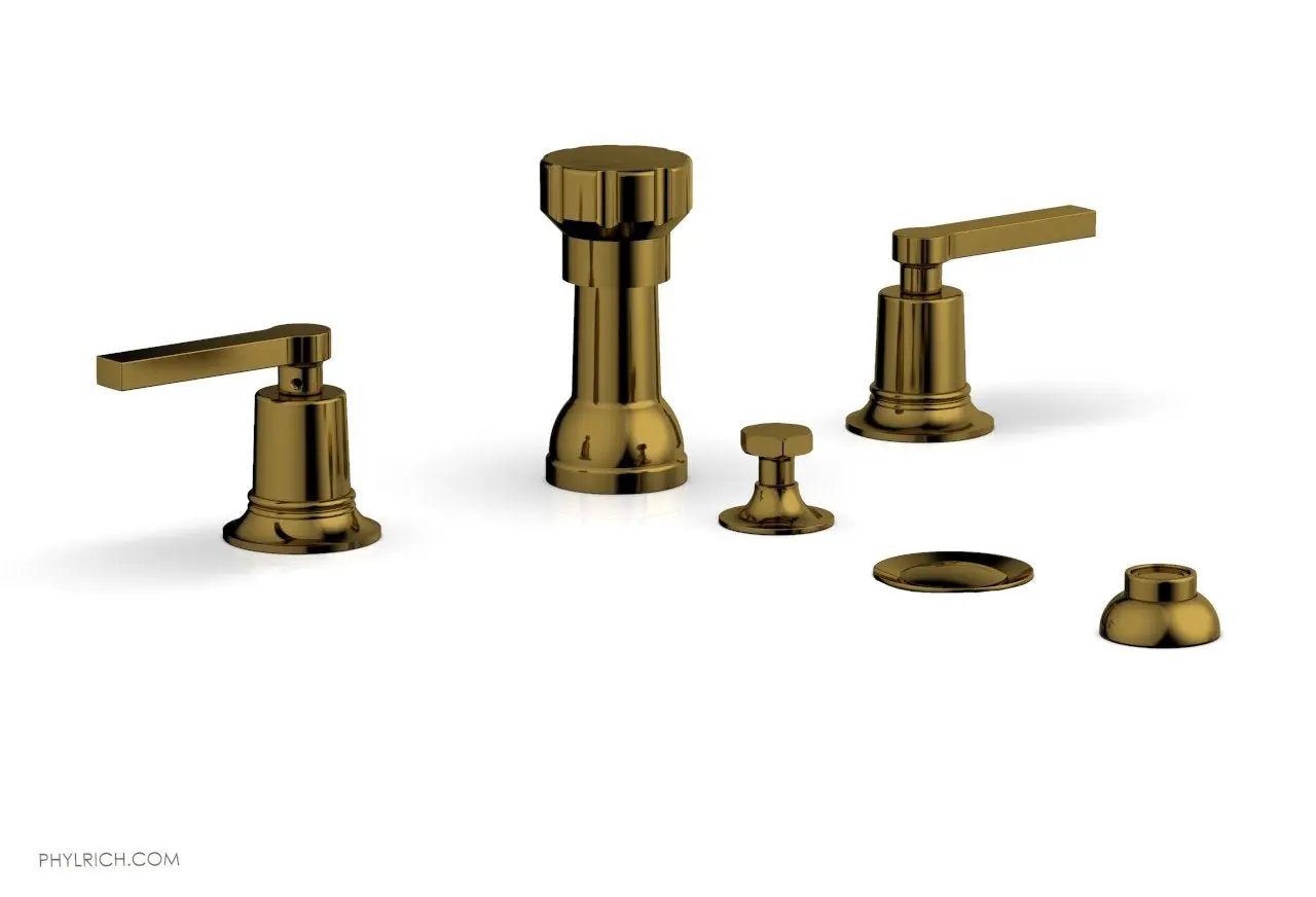 Phylrich HEX MODERN Four Hole Bidet Set - Lever Handles by Phylrich