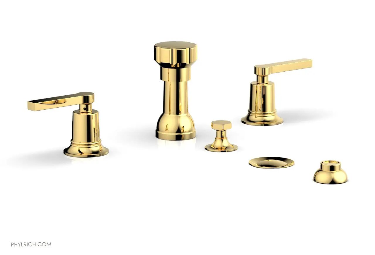 Phylrich HEX MODERN Four Hole Bidet Set - Lever Handles by Phylrich