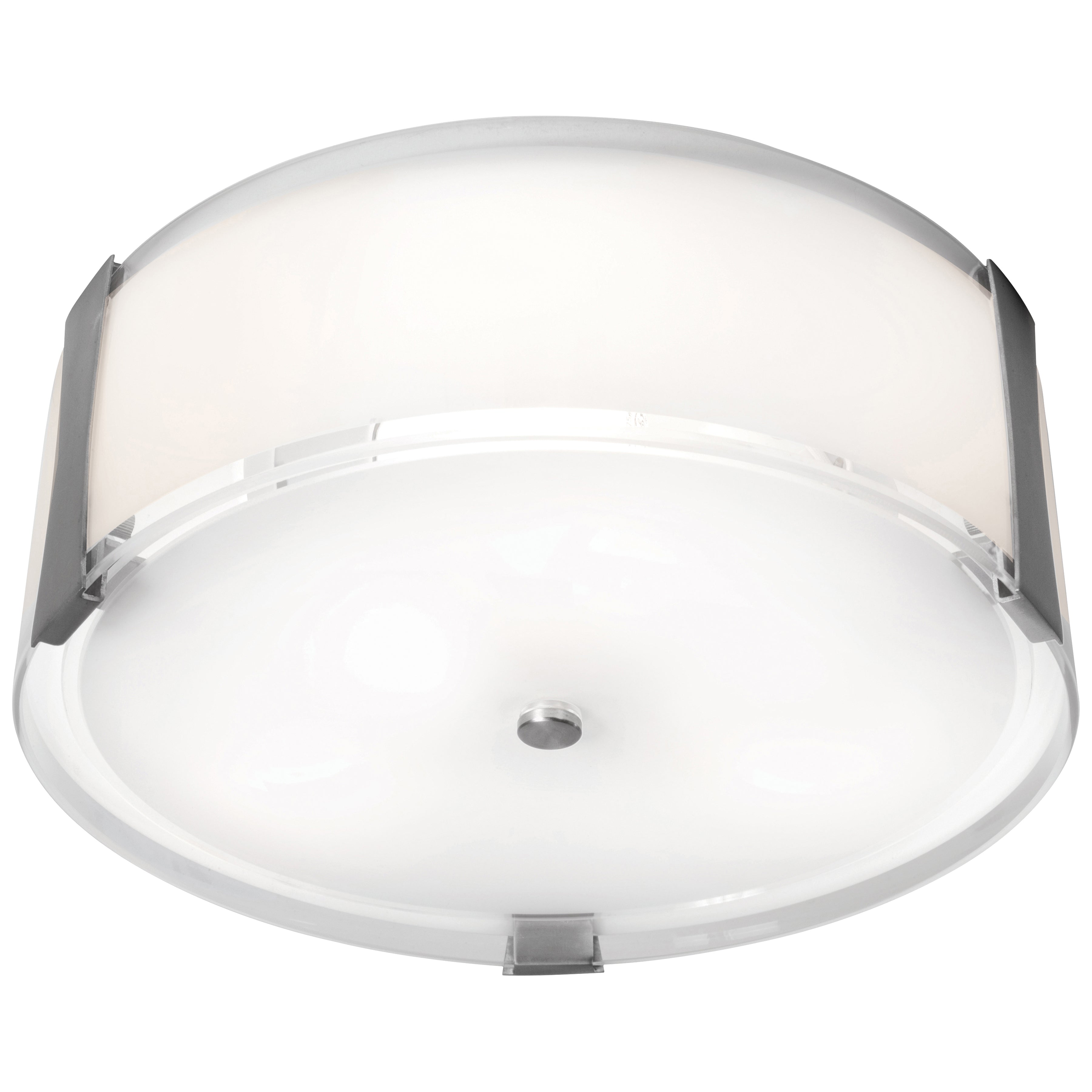 brushed steel led flush mount