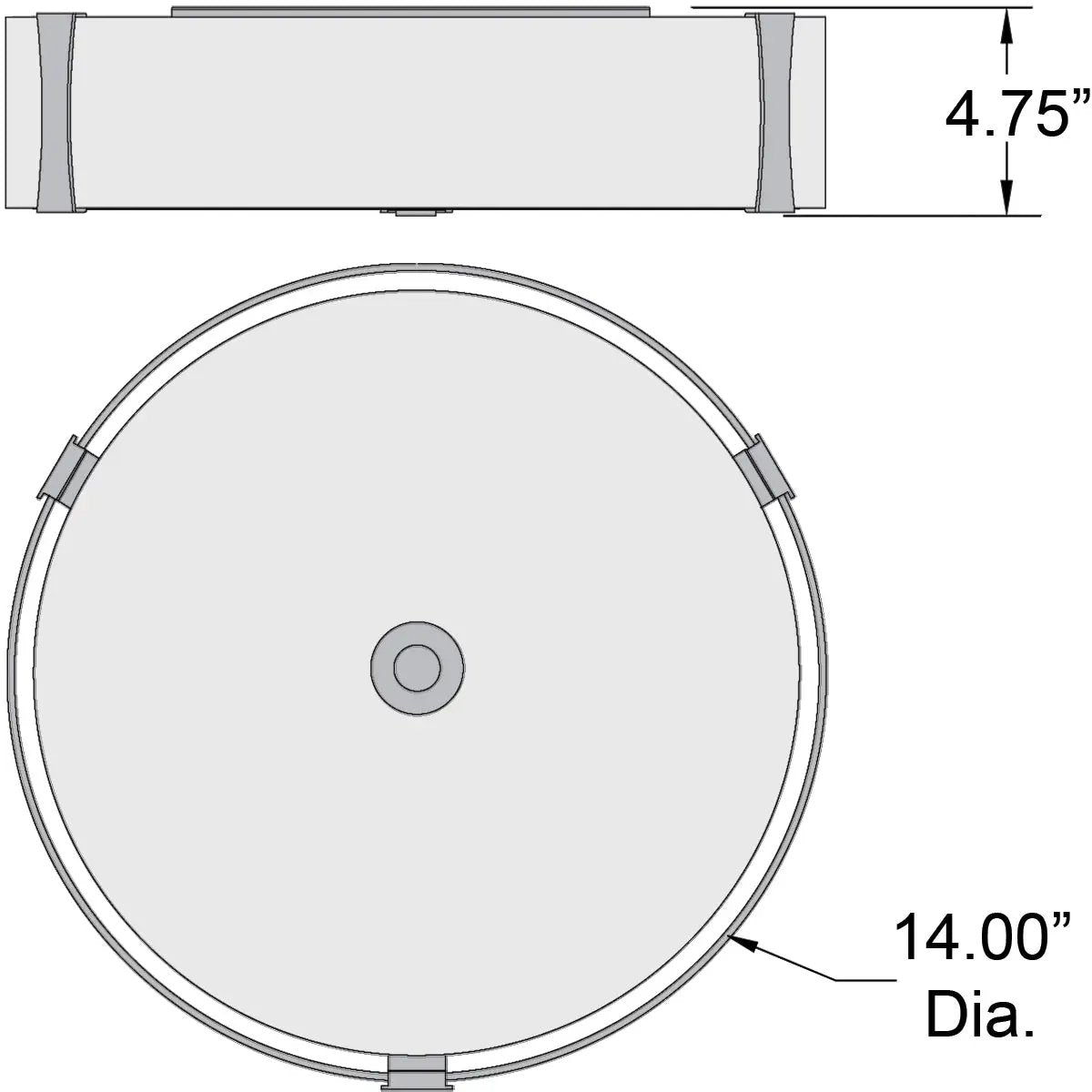 brushed steel led flush mount