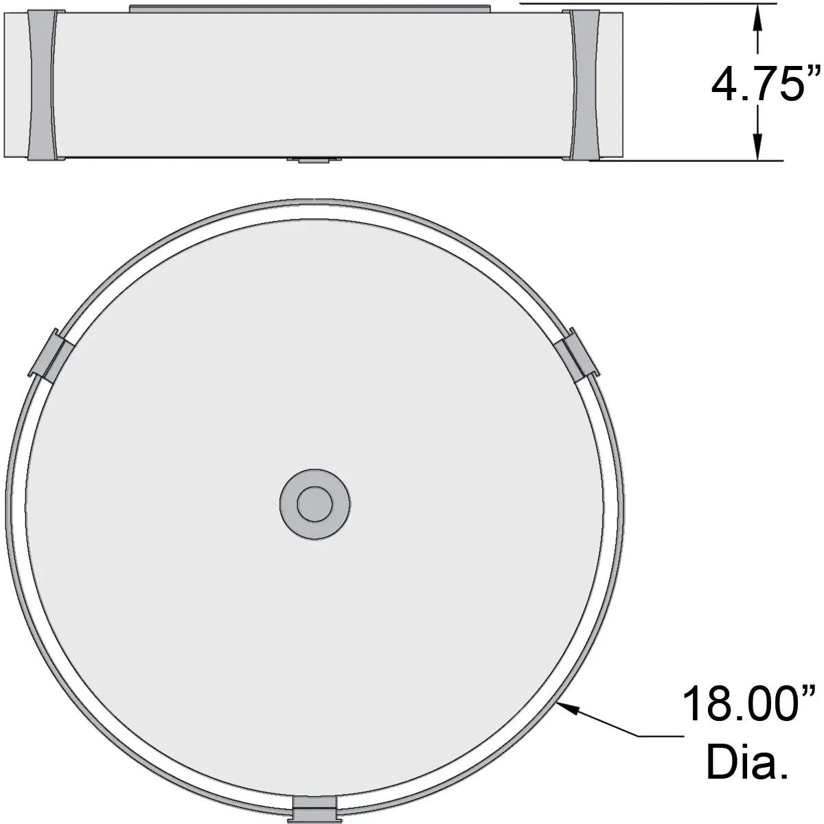 brushed steel led flush mount