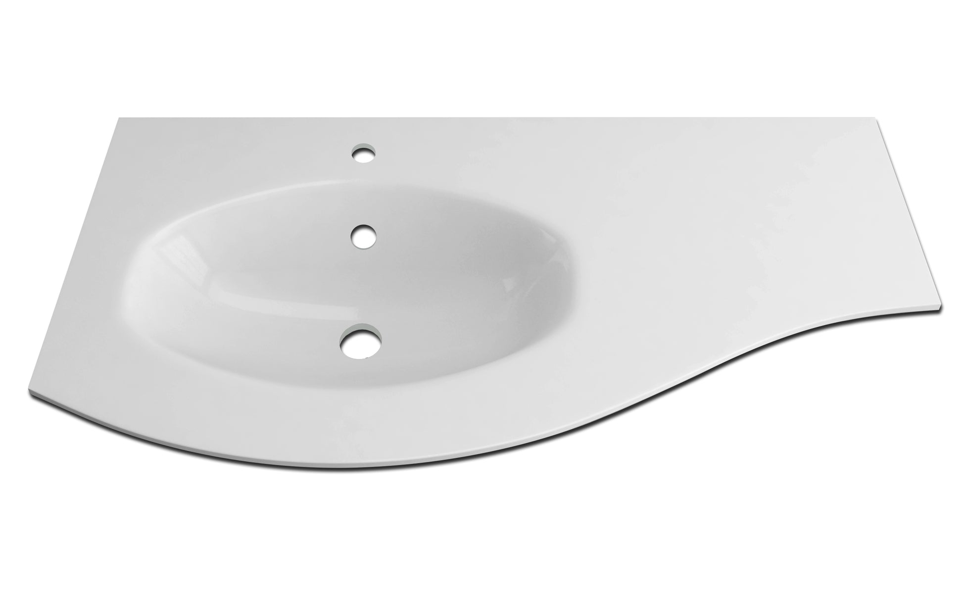 Baden Haus Olimpia Vague 41" 1Ø Left Glass Basin