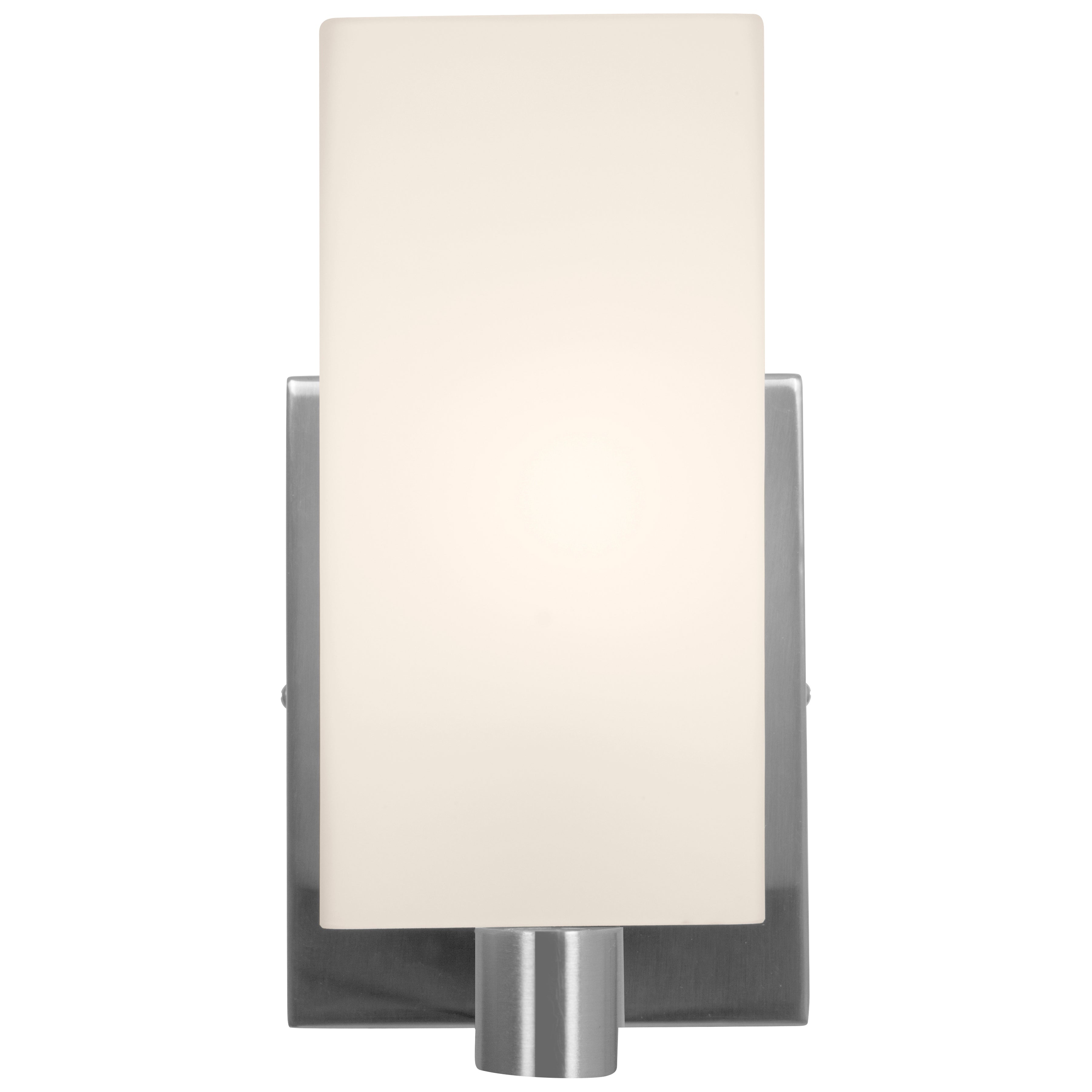 brushed steel wall sconce