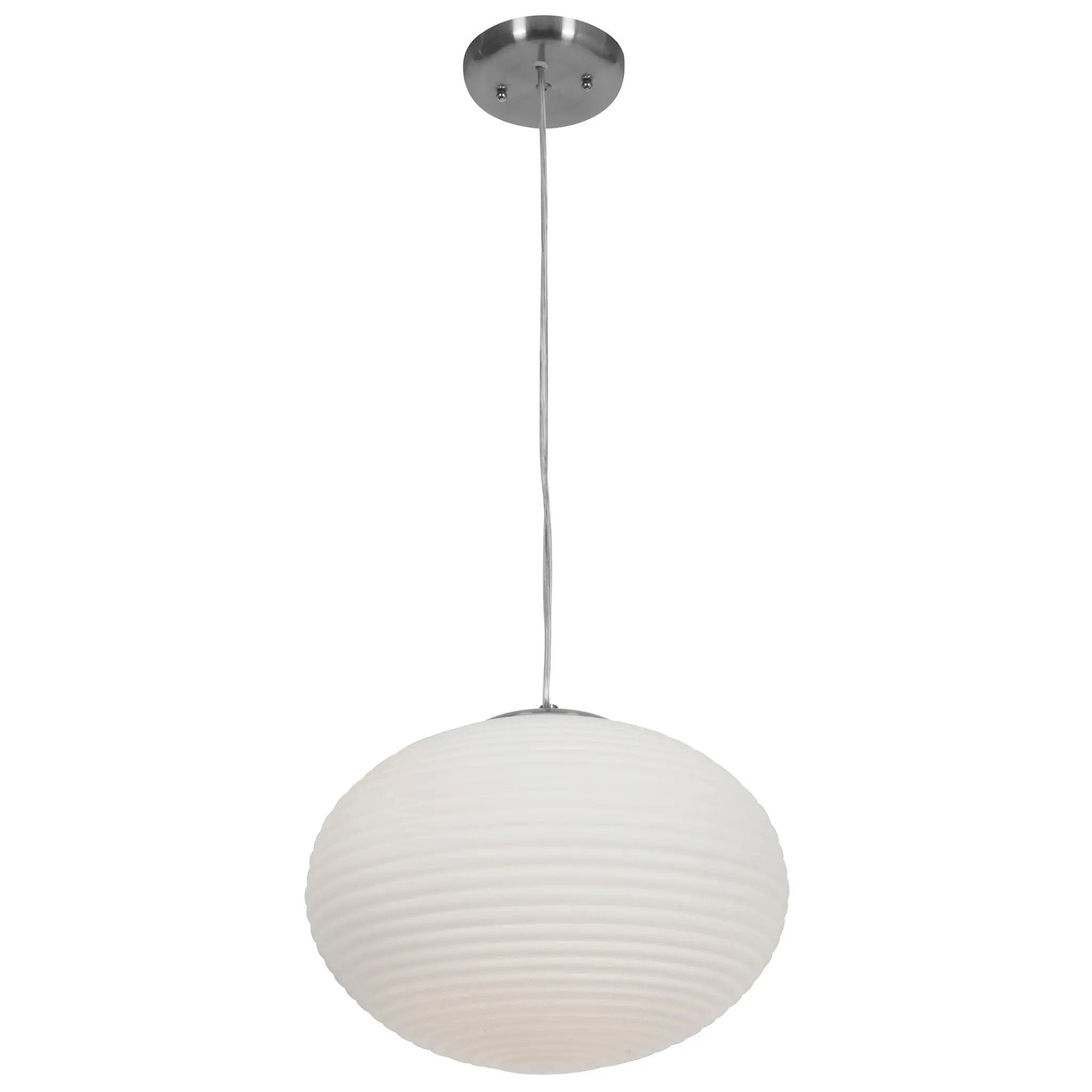 brushed steel pendant