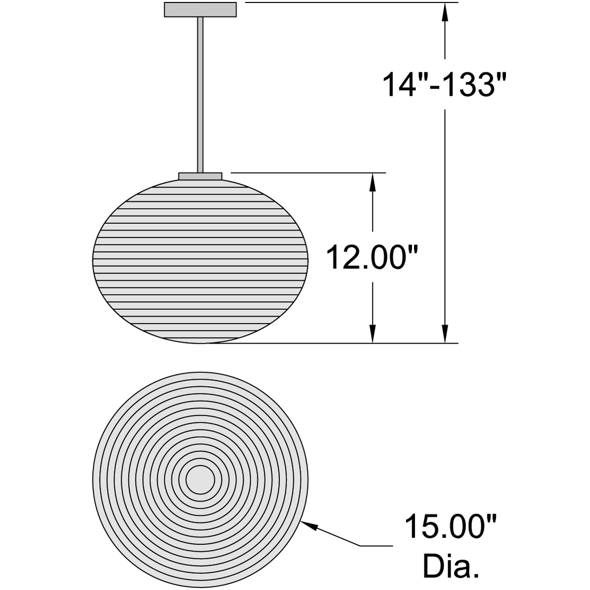 brushed steel pendant