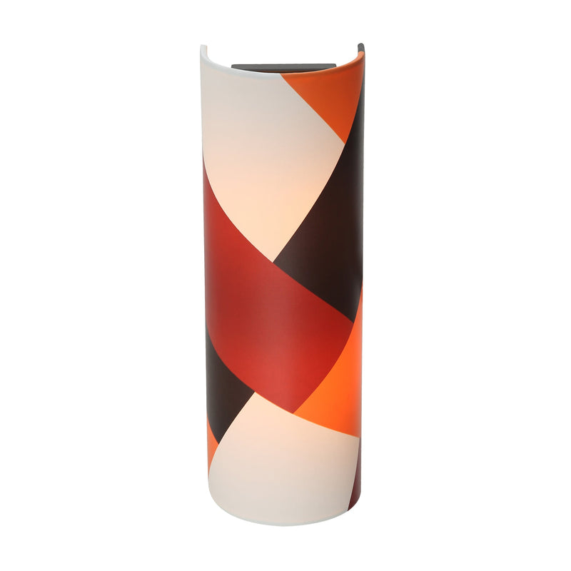 black/satin brass/patchwork wall mount light