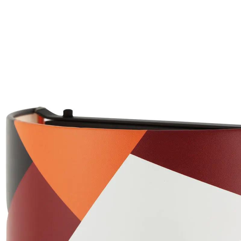black/satin brass/patchwork wall mount light