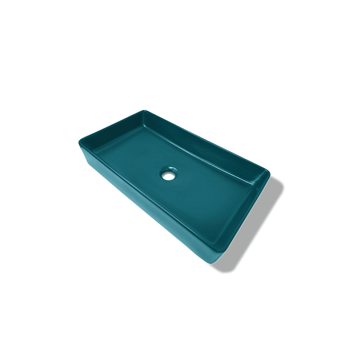 petrol blue bathroom sink