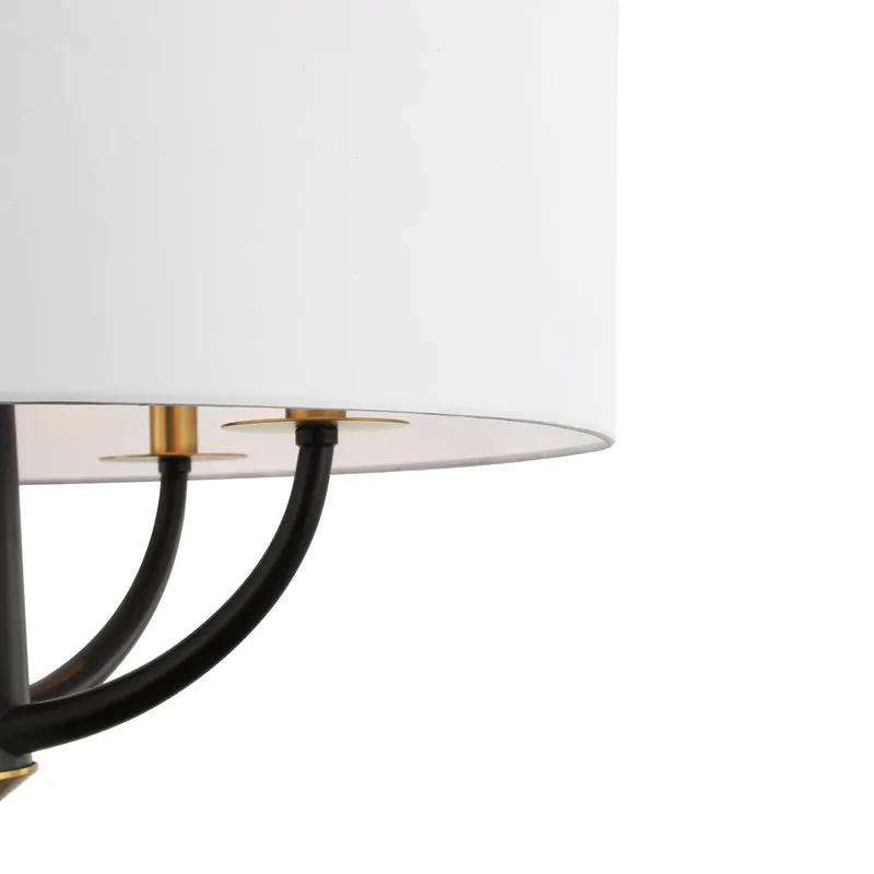 black/satin brass pendant light