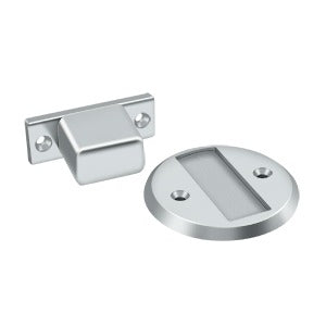 polished chrome door holder