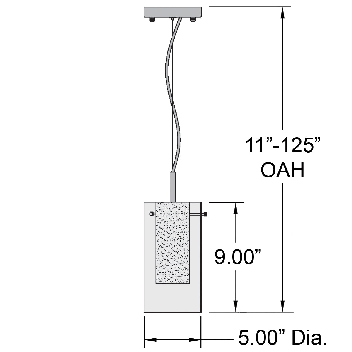 brushed steel led pendant