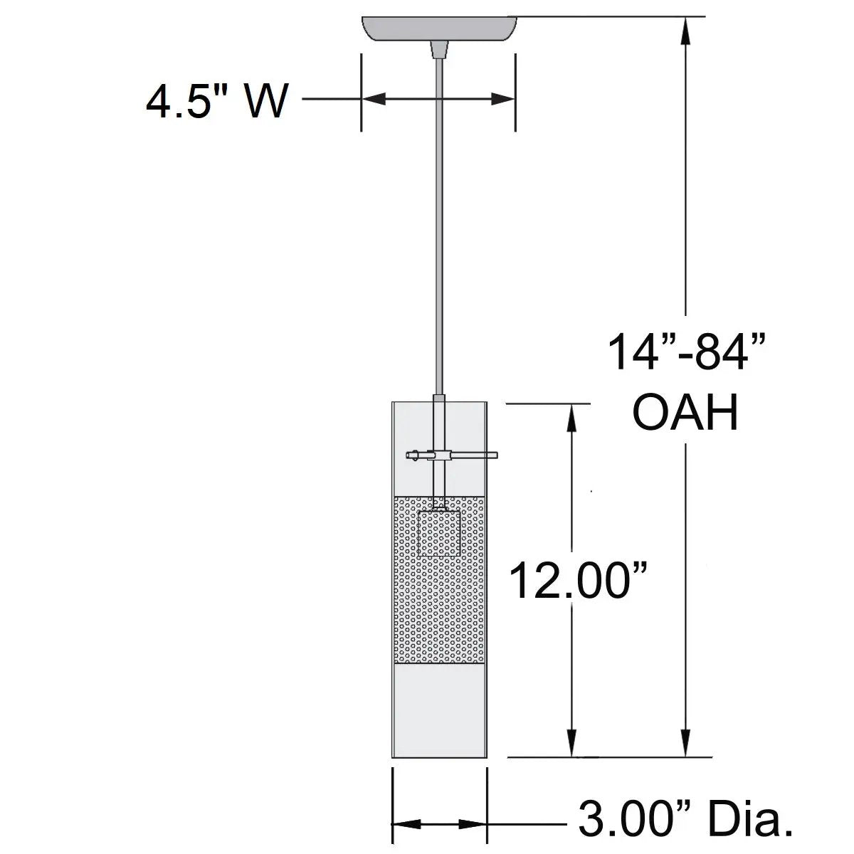 brushed steel led pendant