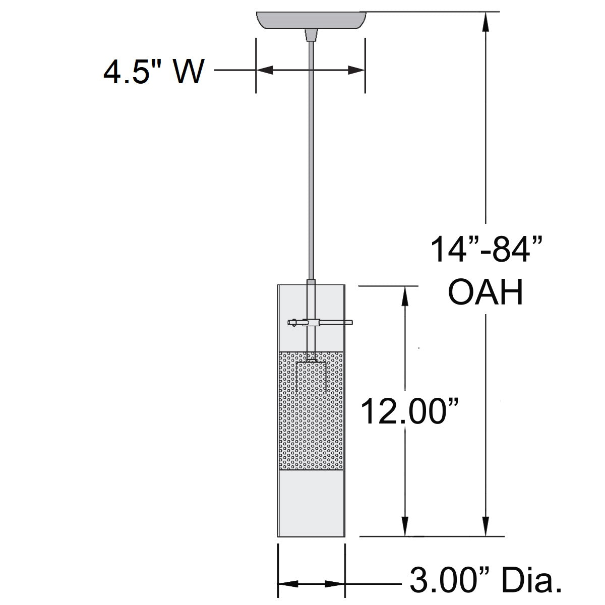 brushed steel led pendant