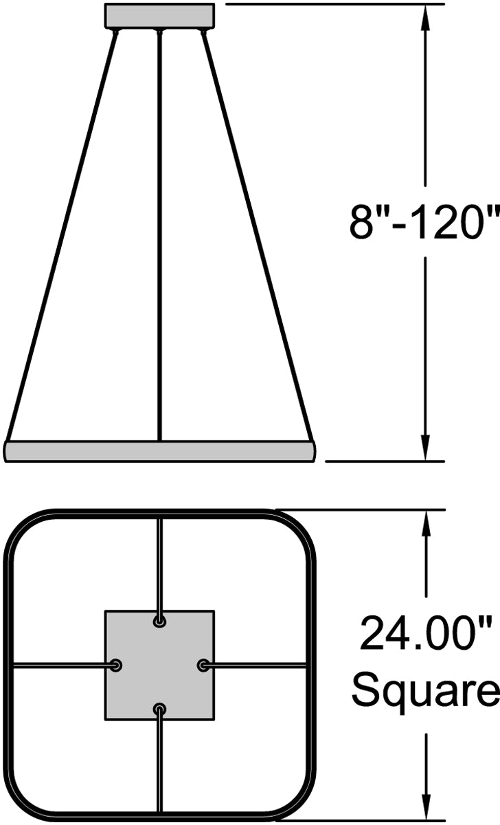 matte black dual voltage led pendant