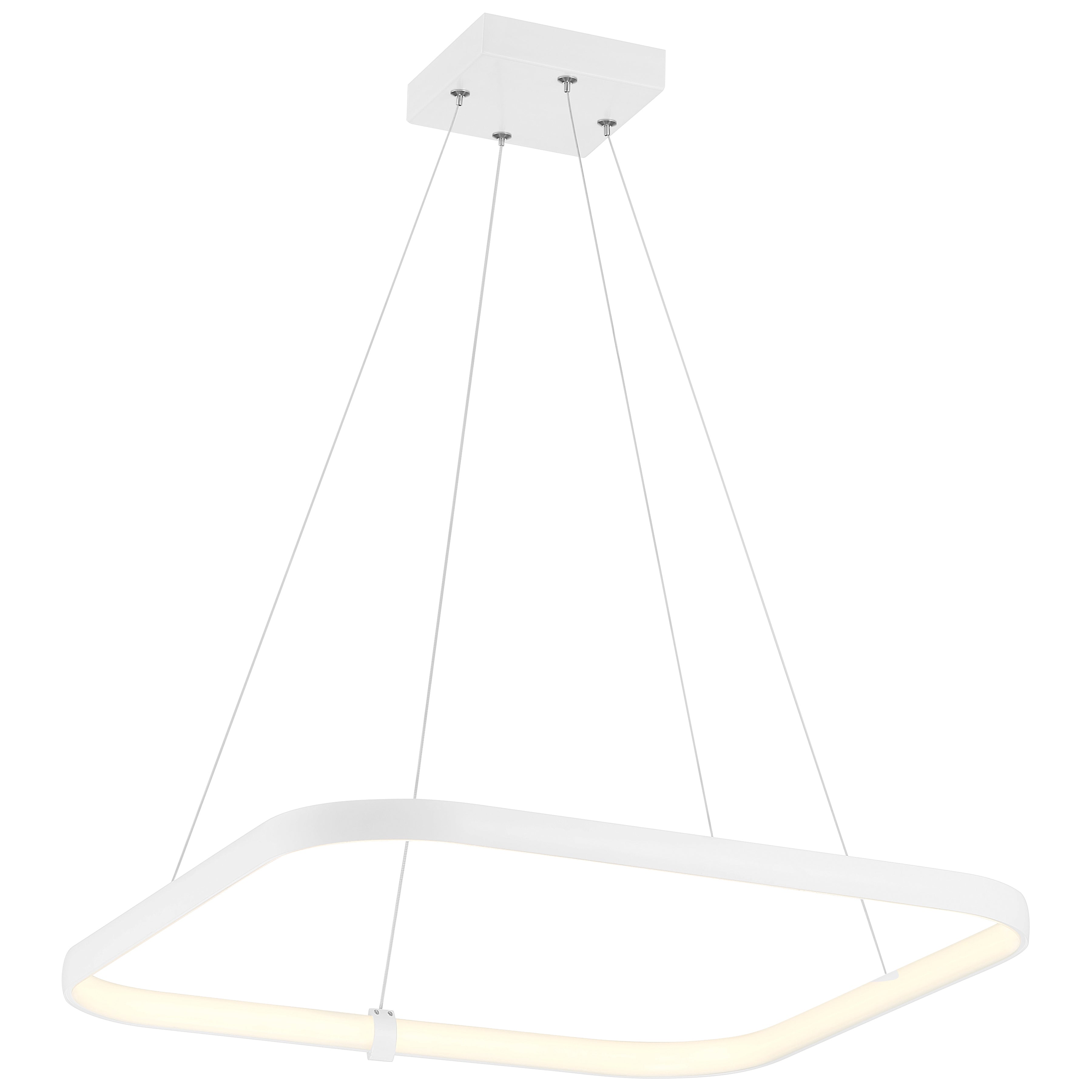 matte white dual voltage led pendant