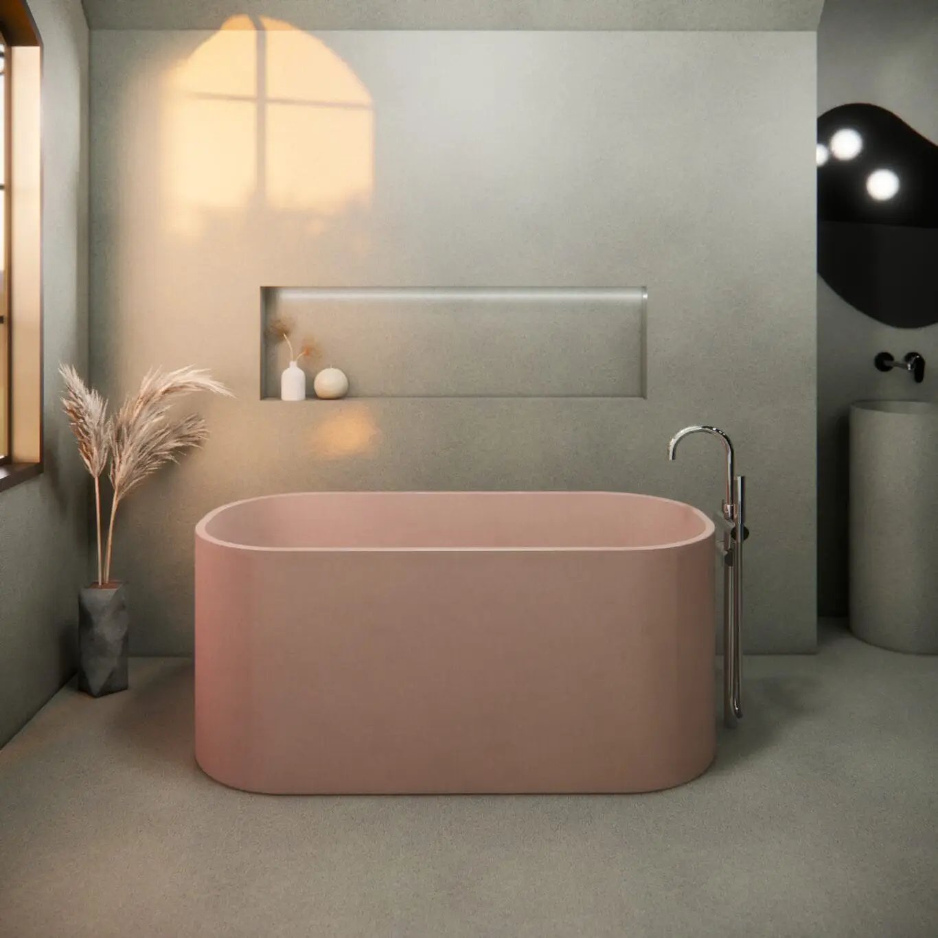 Balux Jasper Concrete Freestanding Bathtub by Balux