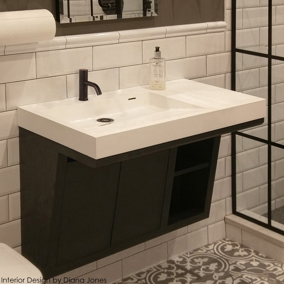 ash gray vanity