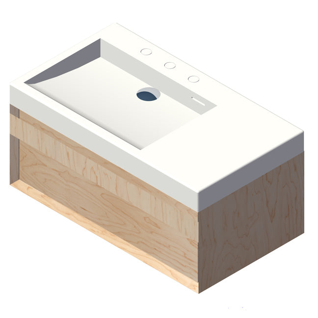 Lacava Luce 32" Wall-Mount Under-Counter Vanity