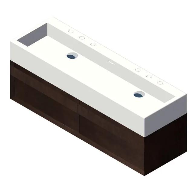 Lacava Luce 48" Wall-Mount Under-Counter Vanity by Lacava