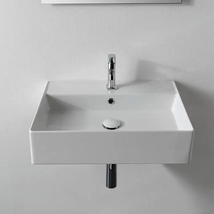 white bathroom sink