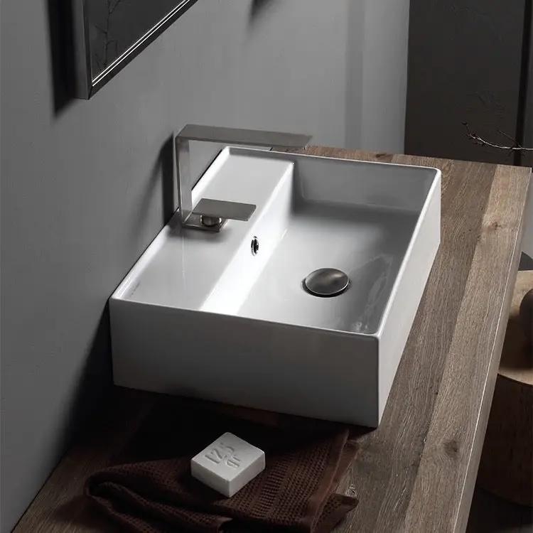 white bathroom sink
