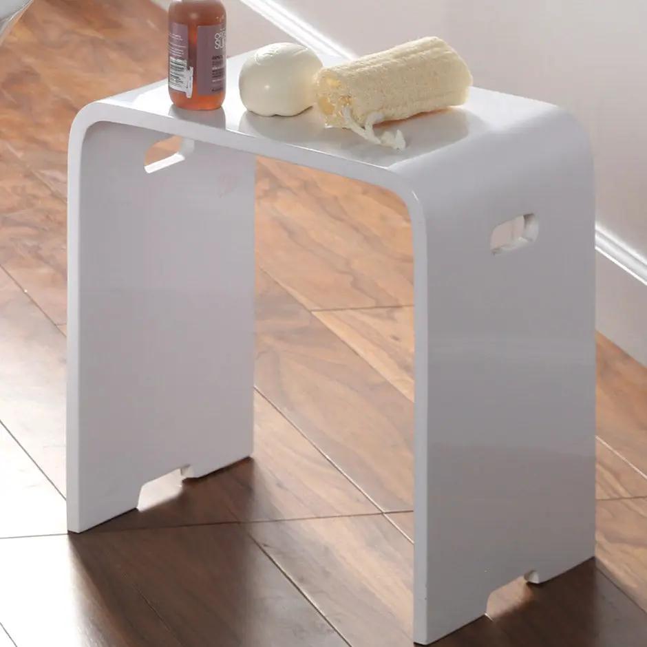 gloss white stool