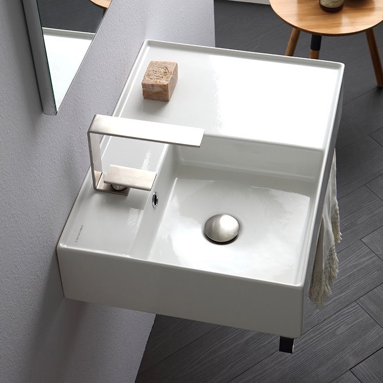 white bathroom sink