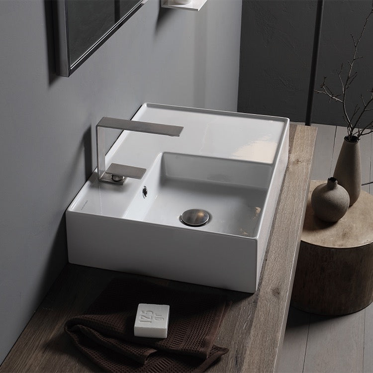 white bathroom sink