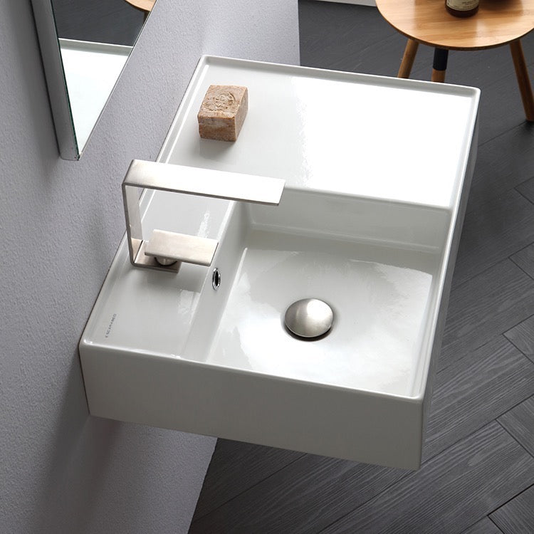 white bathroom sink