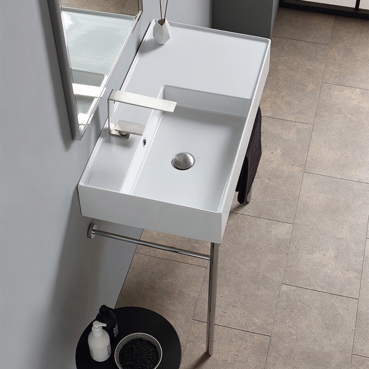 white bathroom sink