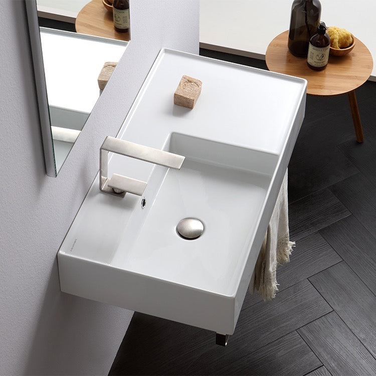 white bathroom sink