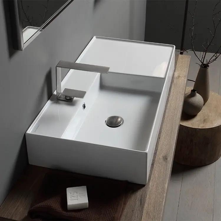 white bathroom sink