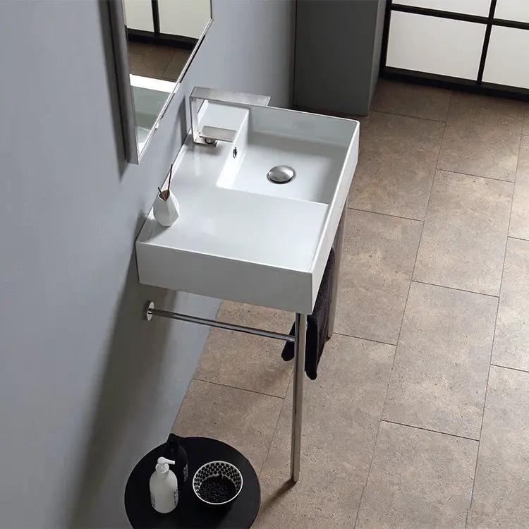white bathroom sink