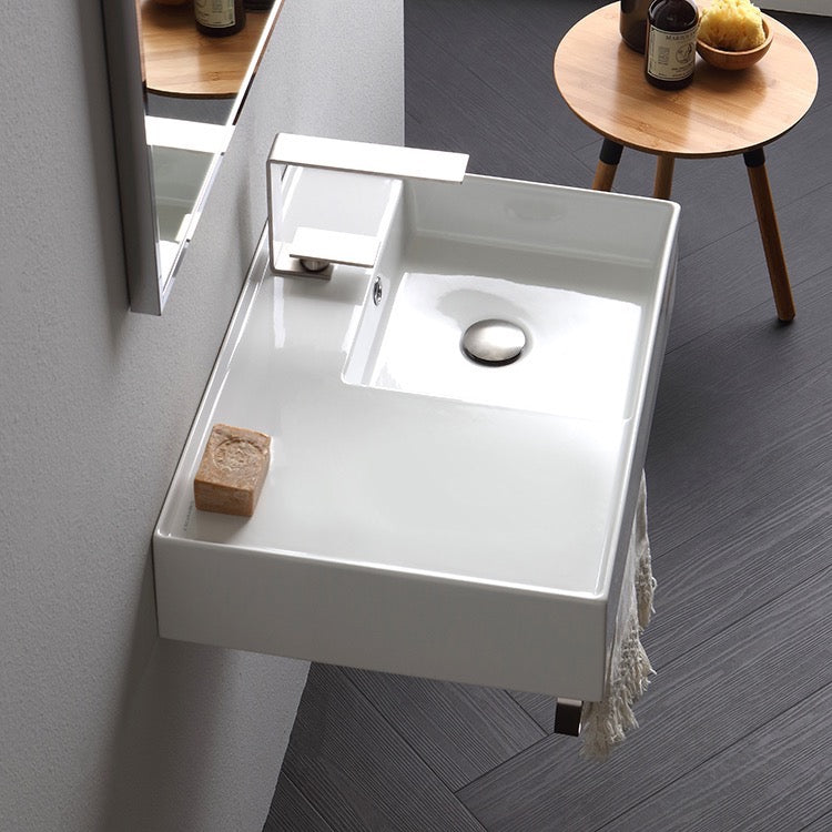 white bathroom sink