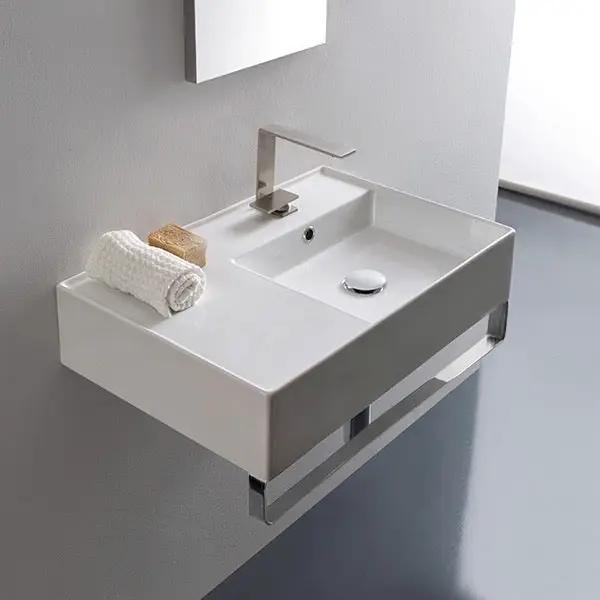 Nameeks Scarabeo Teorema 2.0 24" Rectangular Ceramic Wall Mounted Bathroom Sink - Includes Overflow by Nameeks